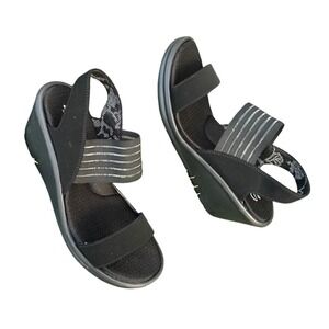 Skechers Cali Women's Rumblers‎ Sci-Fi Wedge Sandals Size 9.5 Black